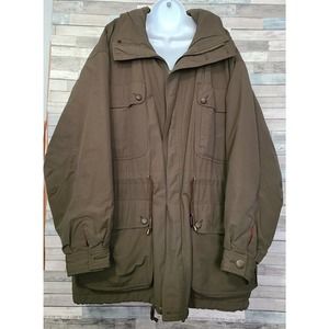 Timberland Weathergear Coat Jacket Mens Large Brown Lined